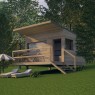 3D vizualizacija hiška ob gozdu