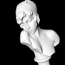 doprsni kip ženska glava